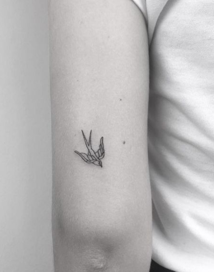 Simple Swallow Tattoo