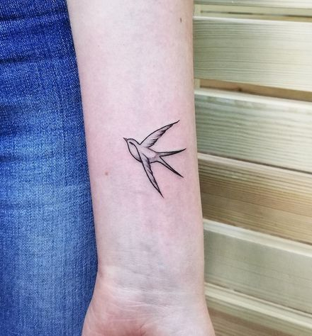 Simple Swallow Tattoo