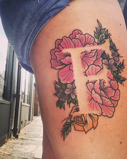 Floral Letter Fonts for Tattoos