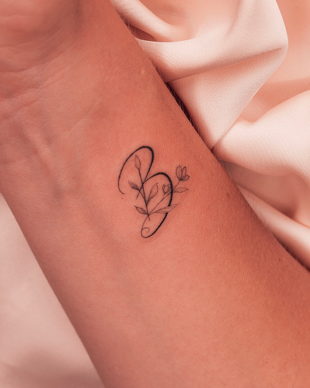 Floral Letter Fonts for Tattoos