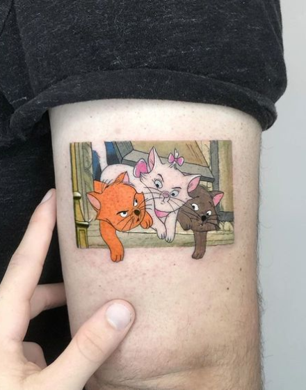 Cartoon Cat TattooCartoon Cat Tattoo