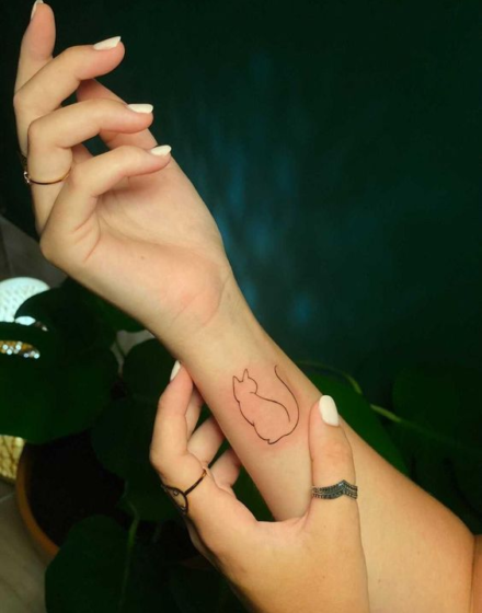 Minimalist Cat Tattoos