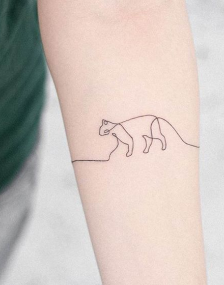Fine Line Cat Tattoo Designs