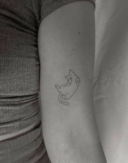 Minimalist Cat Tattoos