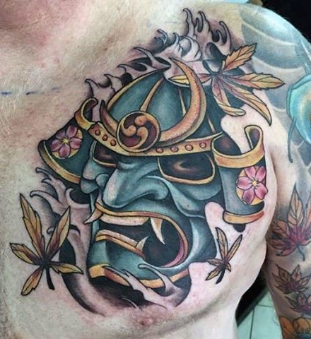 Samurai Mask Tattoo