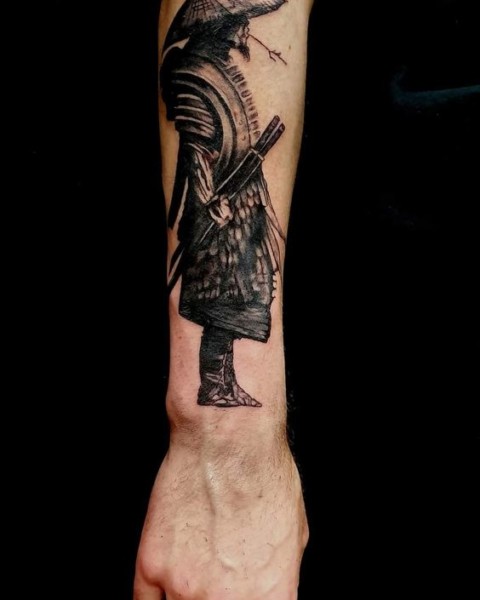 Samurai Tattoo on Forearm