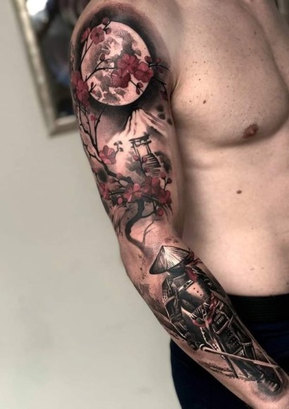 Sleeve or Half-Sleeve Samurai Tattoo