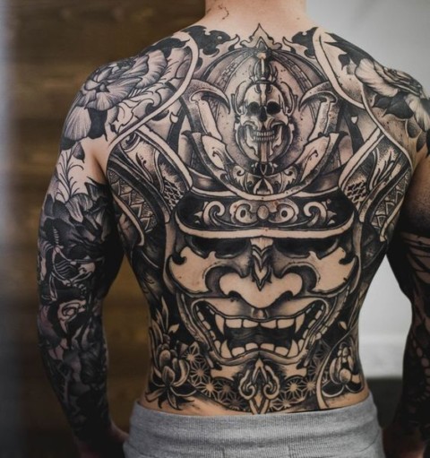 Samurai Tattoo on Back