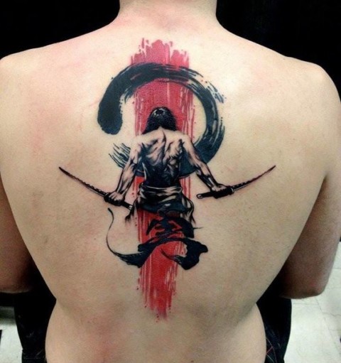 Samurai Tattoo on Back