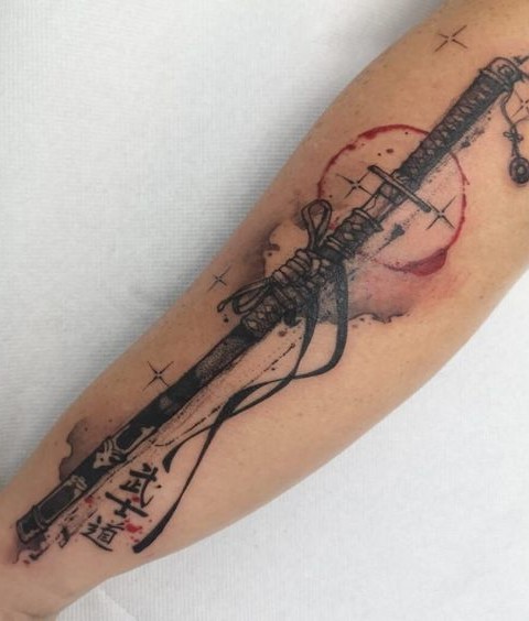 Samurai Tattoo on Forearm