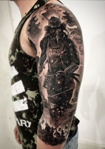 Sleeve or Half-Sleeve Samurai Tattoo