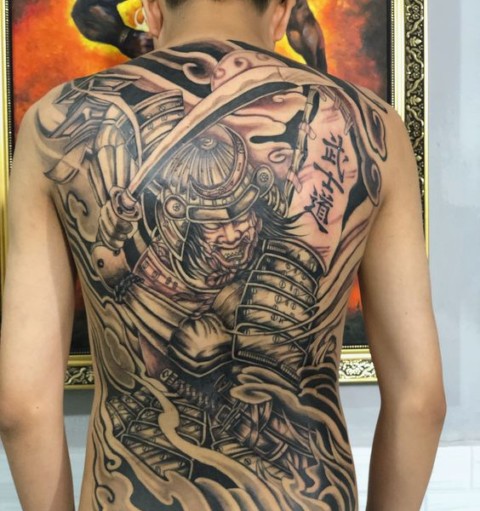 Samurai Tattoo on Back