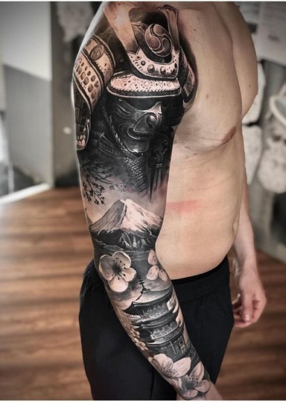 Sleeve or Half-Sleeve Samurai Tattoo