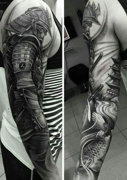Sleeve or Half-Sleeve Samurai Tattoo