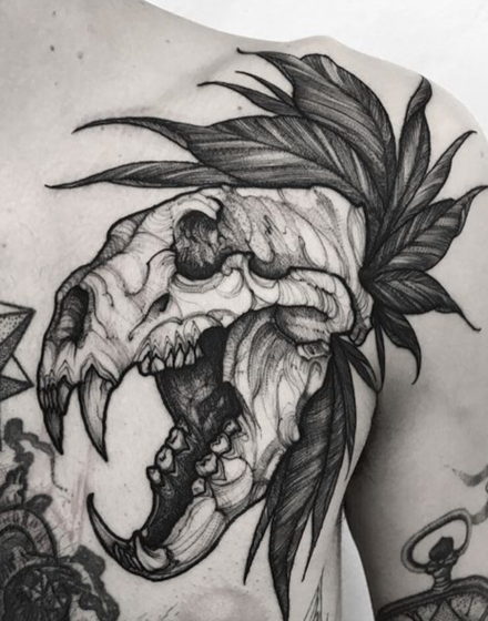 Bear Skull Tattoo