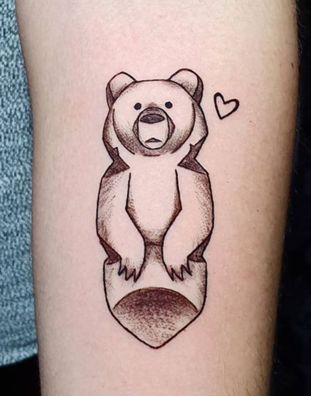 Cartoon Bear Tattoo Designs