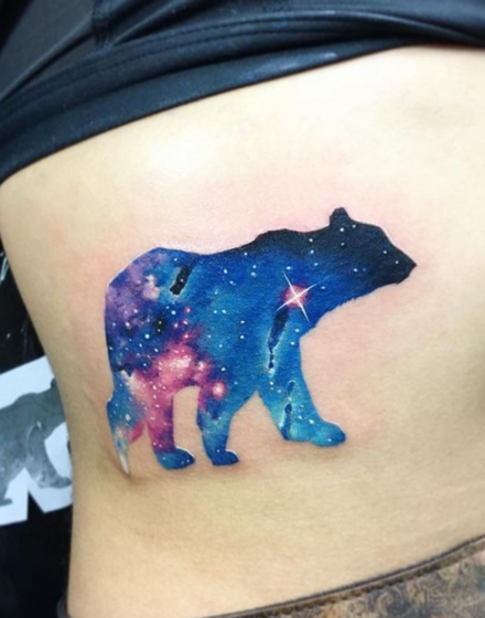 Watercolor Bear Tattoo