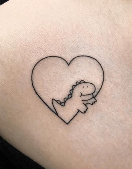 Small and Cute Dinosaur Tattoos