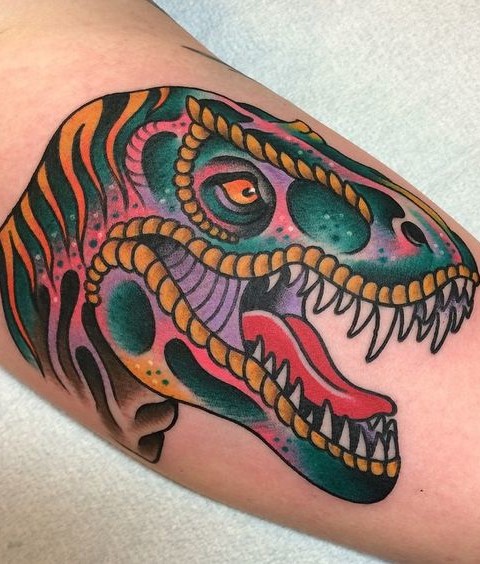 Traditional Dinosaur Tattoos