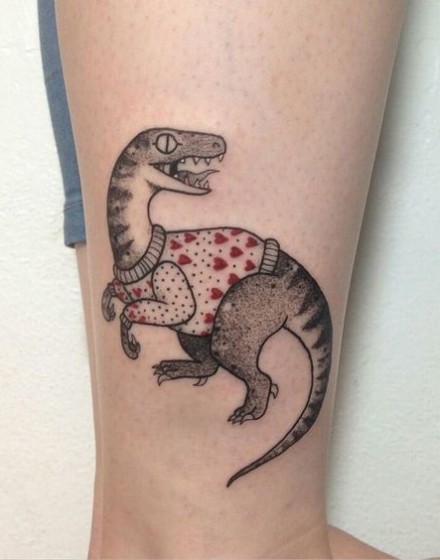 Small and Cute Dinosaur Tattoos
