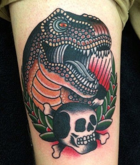 Traditional Dinosaur Tattoos