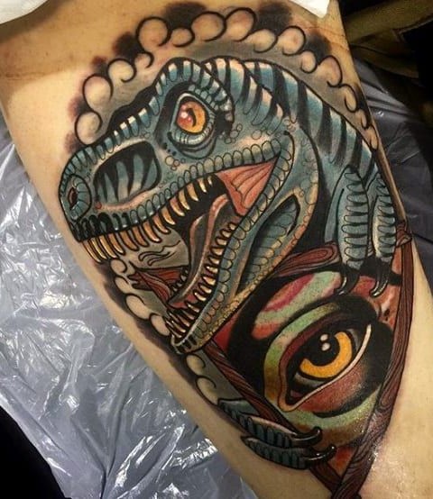 Traditional Dinosaur Tattoos