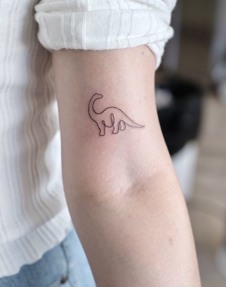 Small and Cute Dinosaur Tattoos