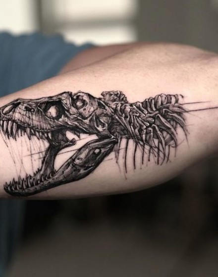 Dinosaur Skeleton Tattoo