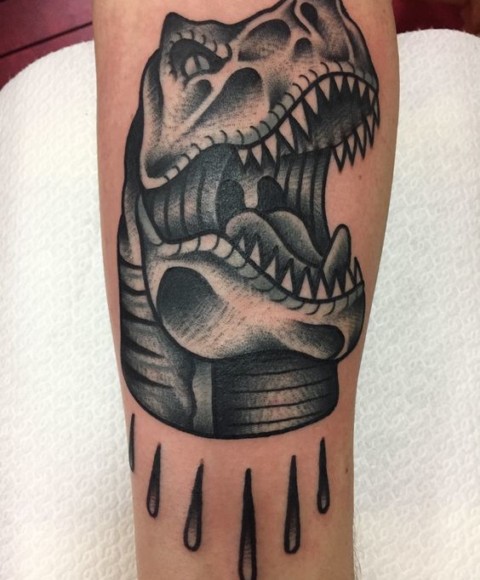 Traditional Dinosaur Tattoos