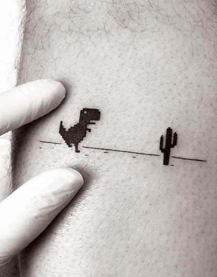Small and Cute Dinosaur Tattoos