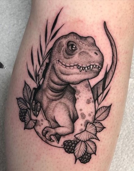 Small and Cute Dinosaur Tattoos