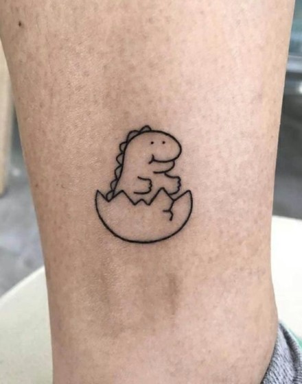 Small and Cute Dinosaur Tattoos