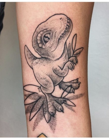 Small and Cute Dinosaur Tattoos
