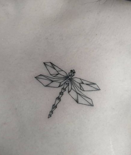Geometric Dragonfly Tattoos