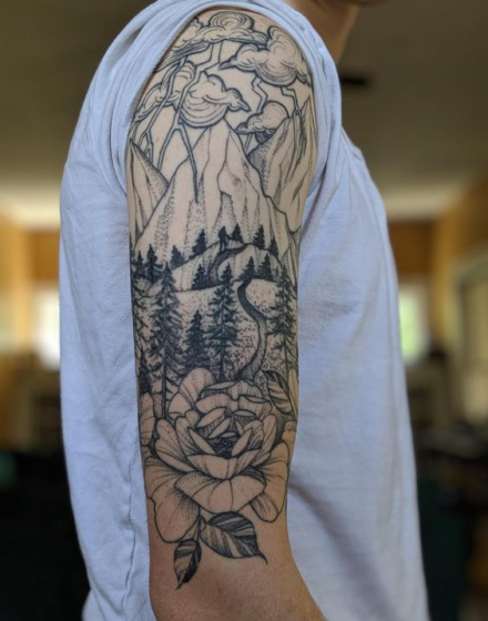 Mountains and Valleys Tattoo