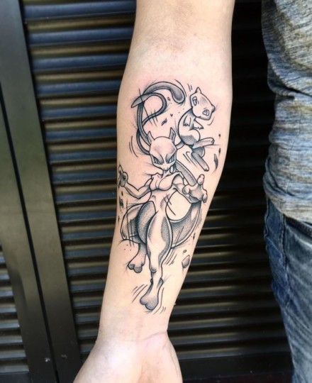 Pokemon Tattoos in Black and White