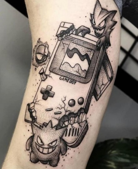 Pokemon Tattoos in Black and White