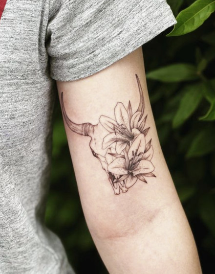 A Cow Skull Tattoo