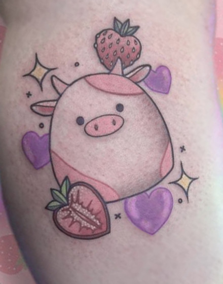 Strawberry Cow Tattoo