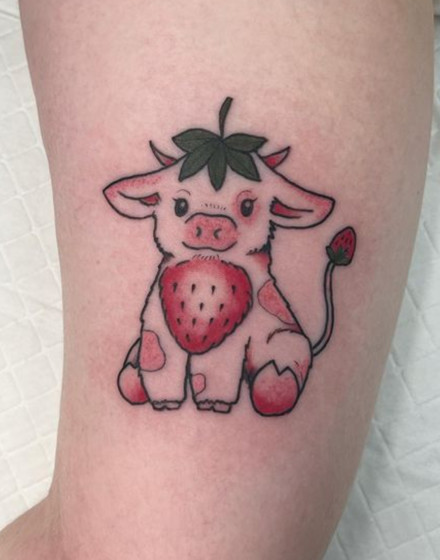 Strawberry Cow Tattoo