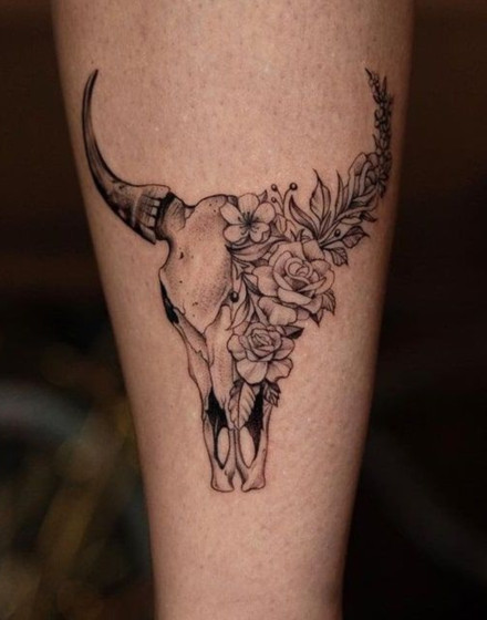 A Cow Skull Tattoo