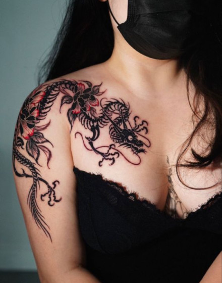 Female Japanese Dragon Tattoo Ideas