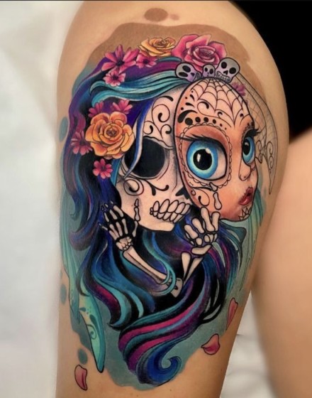 Celebrate Life and Death: 50+ Catrina Tattoos with Meanings — InkMatch