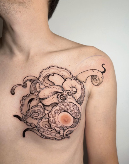 A Large-Scale Kraken Tattoo