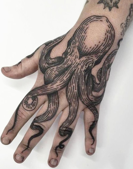 Palm Kraken Tattoo