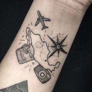 Mexican Flag and Map