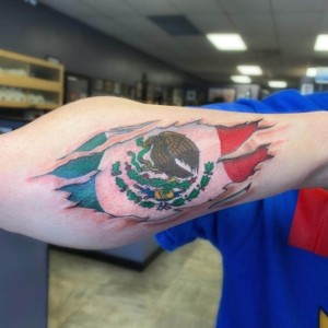 Mexican Flag and Map