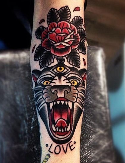 Panther Head Tattoo