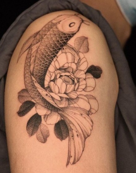 With Koi Fish