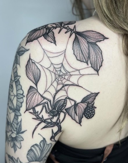 Tattoos of a Spider Web